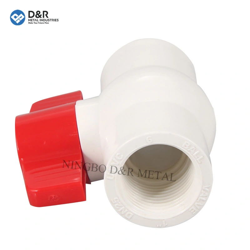 1/2"-4" 110mm Plastic PVC Compact Ball Octagonal Valve with Blue Handle