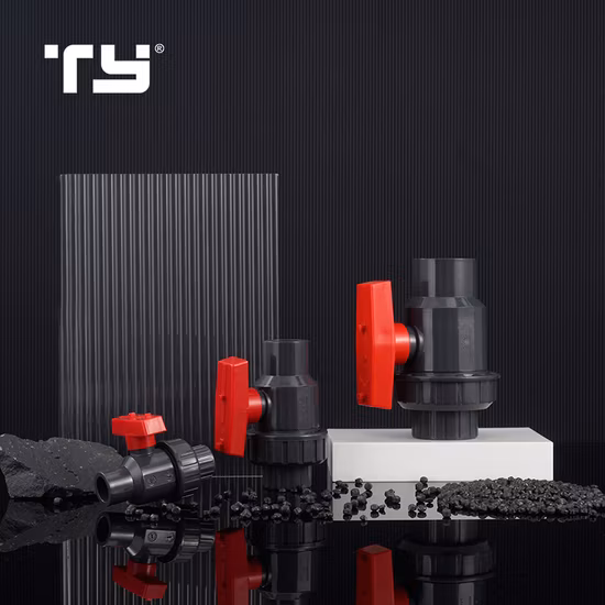 Robinet à tournant sphérique en PVC CPVC personnalisé à soutien direct, prix d'usine