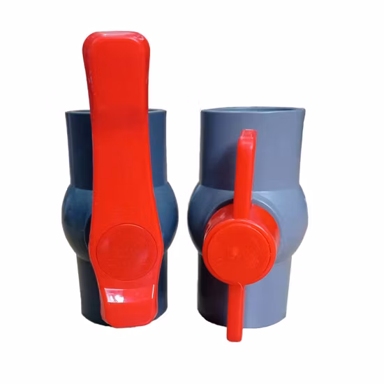 Vanne PVC UPVC CPVC DIN ANSI BS JIS Plastique PPR Fond Papillon Contrôle du pied Véritable Double Union Simple Robinet à tournant sphérique compact pour l'approvisionnement en eau